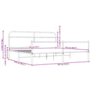 vidaXL barna tölgy színű fém ágykeret matrac nélkül 183 x 213 cm
