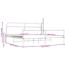 vidaXL barna tölgy színű fém ágykeret matrac nélkül 200 x 200 cm