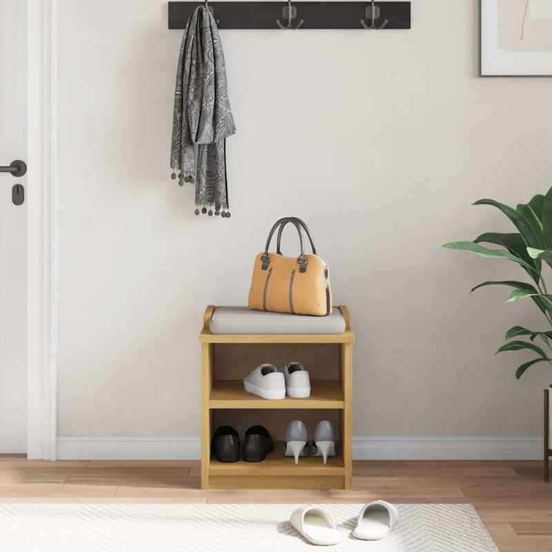 vidaXL SANDNES tömör fenyőfa előszobapad 45x40x50 cm