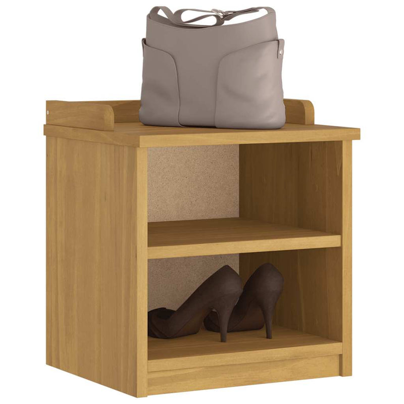 vidaXL SANDNES tömör fenyőfa előszobapad 45x40x50 cm