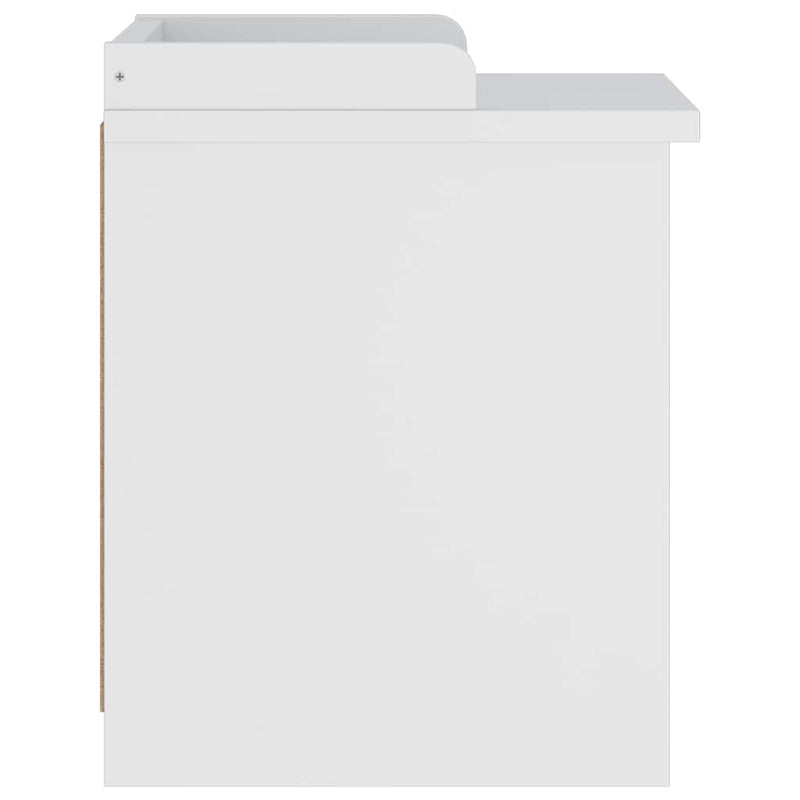 vidaXL SANDNES fehér tömör fenyőfa előszobapad 45x40x50 cm