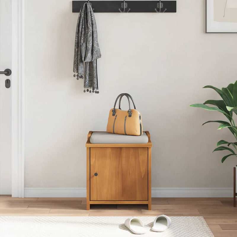 vidaXL SANDNES tömör fenyőfa előszobapad 45x40x50 cm