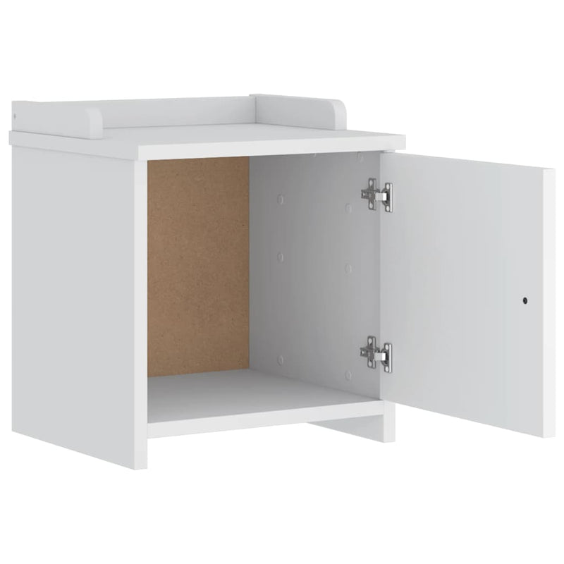 vidaXL SANDNES fehér tömör fenyőfa előszobapad 45x40x50 cm