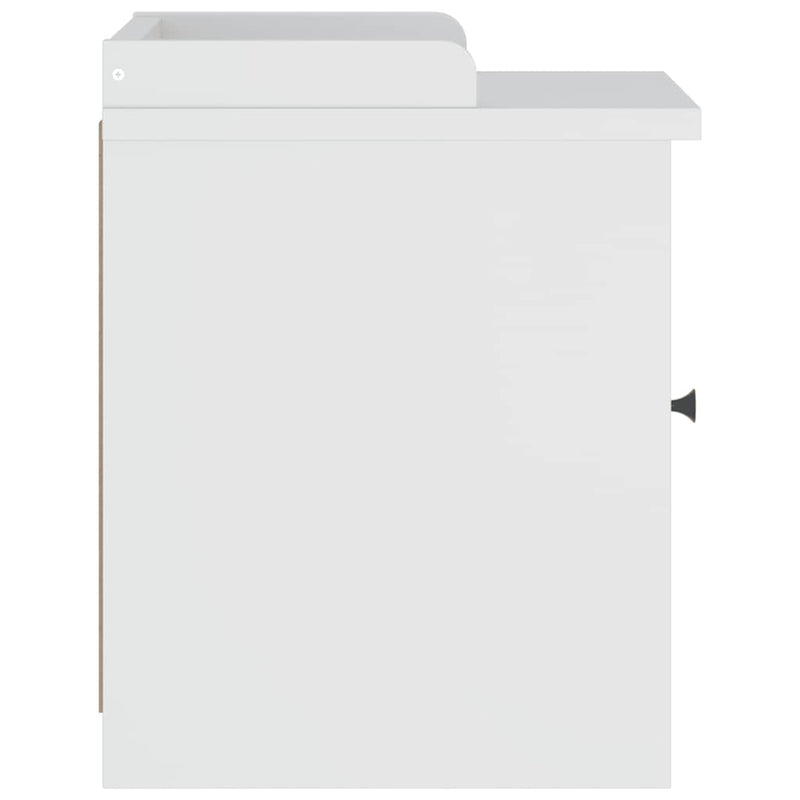 vidaXL SANDNES fehér tömör fenyőfa előszobapad 45x40x50 cm