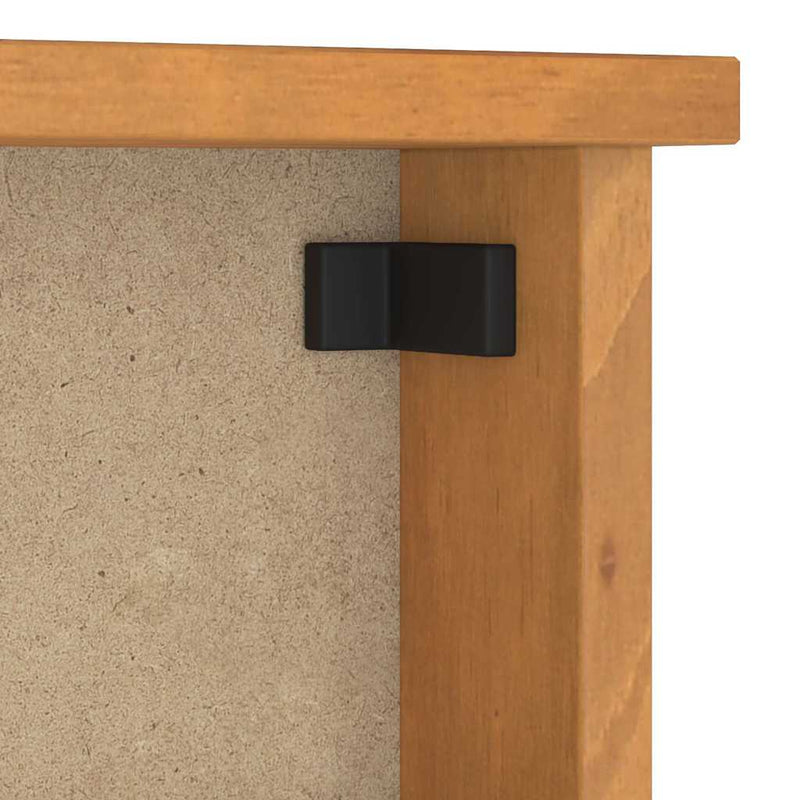 vidaXL SANDNES tömör fenyőfa falra szerelt kabátállvány 45x12x35 cm