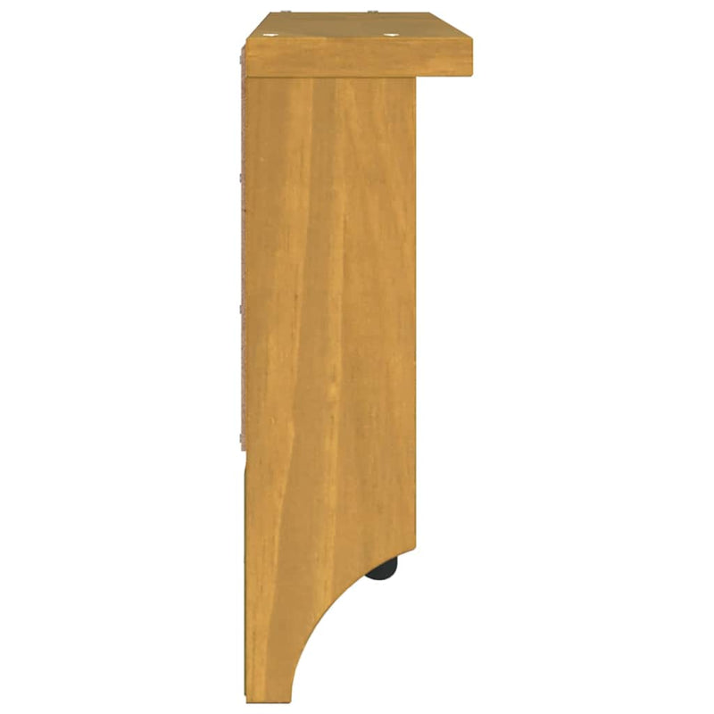 vidaXL SANDNES tömör fenyőfa falra szerelt kabátállvány 45x12x35 cm