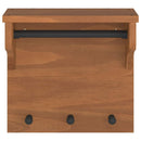 vidaXL SANDNES tömör fenyőfa falra szerelt kabátállvány 43x30x42 cm