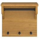 vidaXL SANDNES tömör fenyőfa falra szerelt kabátállvány 43x30x42 cm