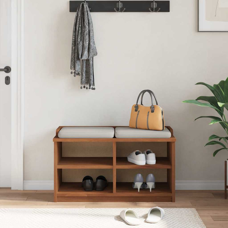 vidaXL SANDNES tömör fenyőfa előszobapad 87x40x50 cm