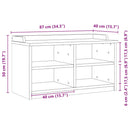 vidaXL SANDNES tömör fenyőfa előszobapad 87x40x50 cm