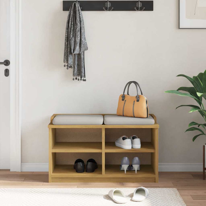 vidaXL SANDNES tömör fenyőfa előszobapad 87x40x50 cm