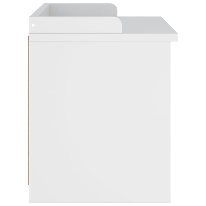 vidaXL SANDNES fehér tömör fenyőfa előszobapad 87x40x50 cm