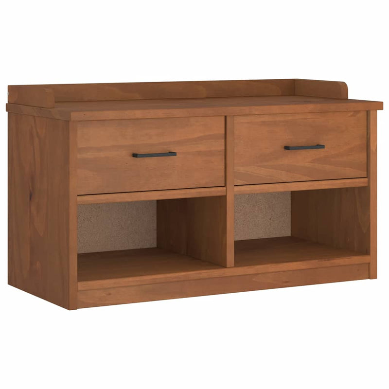 vidaXL SANDNES tömör fenyőfa előszobapad 87x40x50 cm