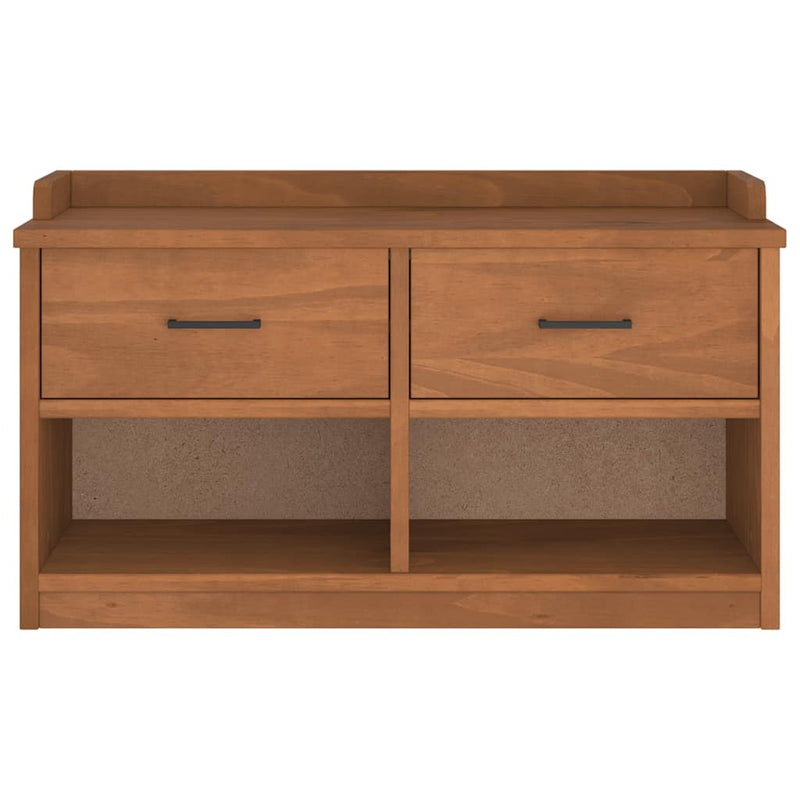 vidaXL SANDNES tömör fenyőfa előszobapad 87x40x50 cm