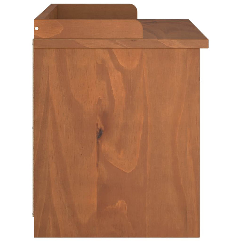 vidaXL SANDNES tömör fenyőfa előszobapad 87x40x50 cm