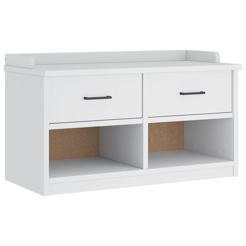 vidaXL SANDNES fehér tömör fenyőfa előszobapad 87x40x50 cm