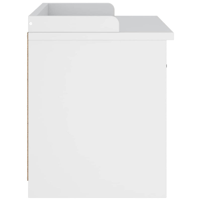 vidaXL SANDNES fehér tömör fenyőfa előszobapad 87x40x50 cm