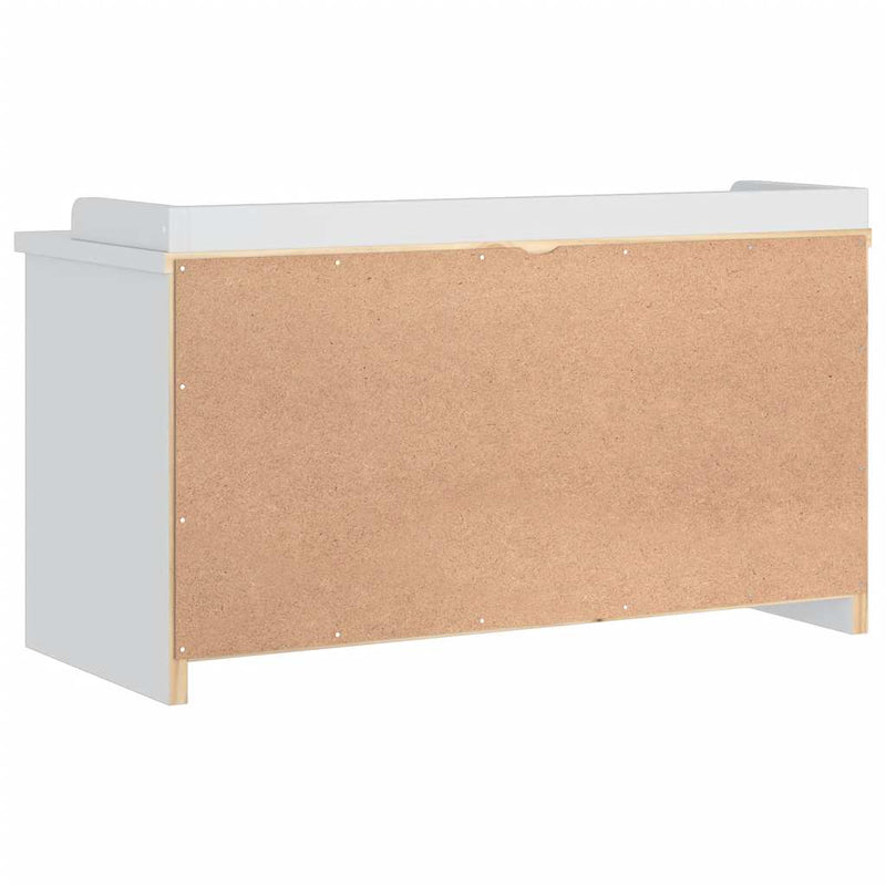 vidaXL SANDNES fehér tömör fenyőfa előszobapad 87x40x50 cm