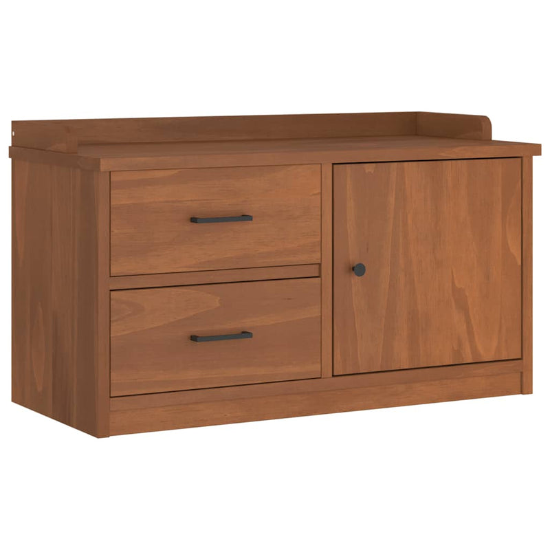 vidaXL SANDNES tömör fenyőfa előszobapad 87x40x50 cm