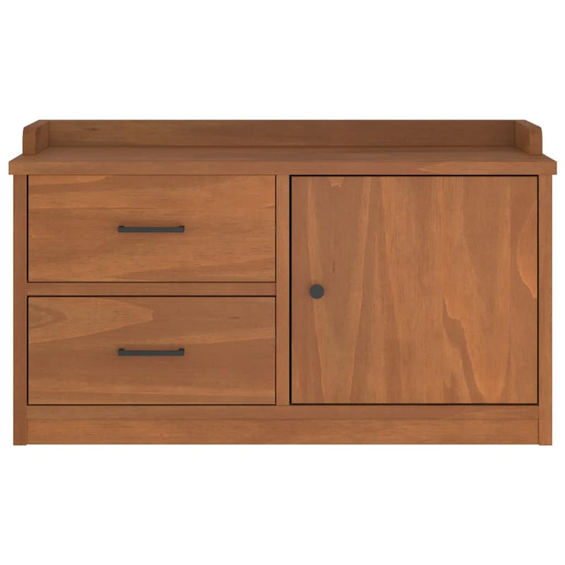 vidaXL SANDNES tömör fenyőfa előszobapad 87x40x50 cm