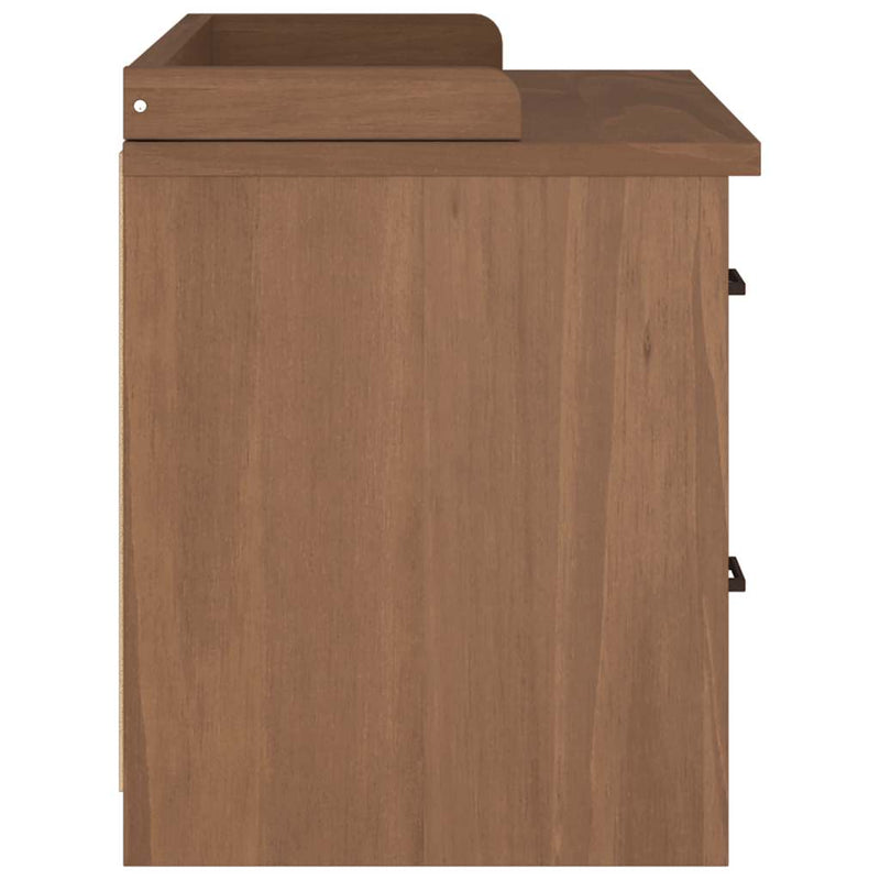 vidaXL SANDNES tömör fenyőfa előszobapad 87x40x50 cm