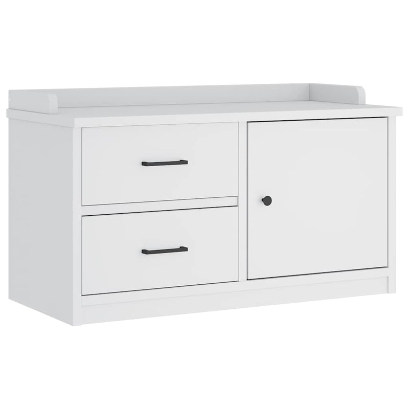 vidaXL SANDNES fehér tömör fenyőfa előszobapad 87x40x50 cm