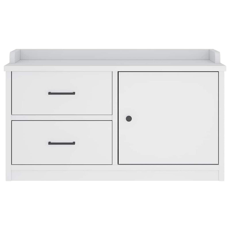 vidaXL SANDNES fehér tömör fenyőfa előszobapad 87x40x50 cm
