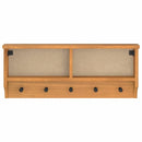 vidaXL SANDNES tömör fenyőfa falra szerelt kabátállvány 87x12x35 cm