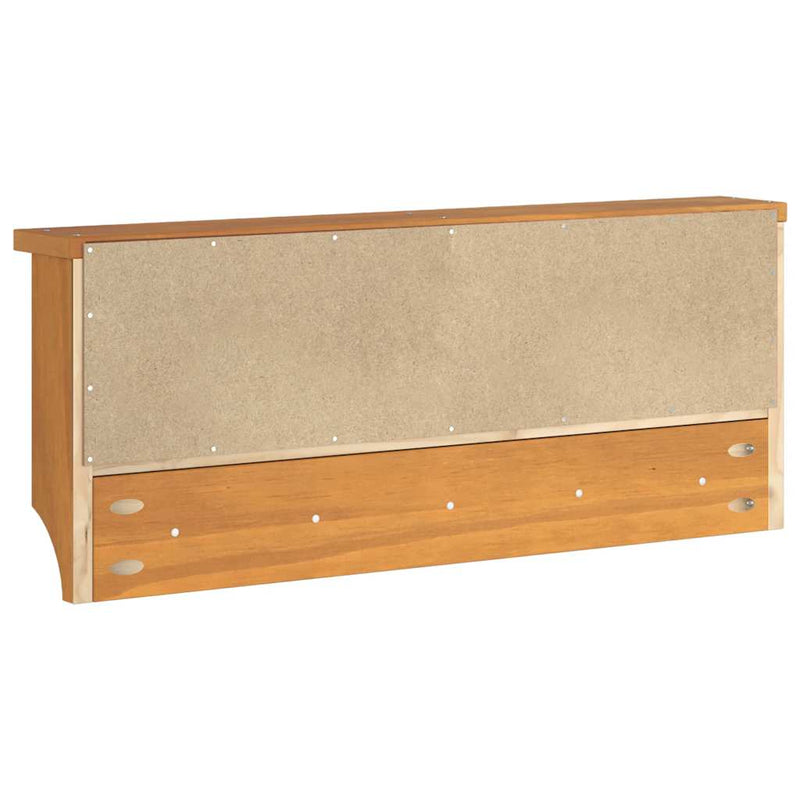 vidaXL SANDNES tömör fenyőfa falra szerelt kabátállvány 87x12x35 cm