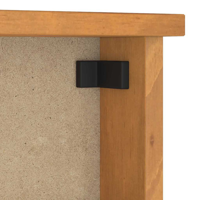 vidaXL SANDNES tömör fenyőfa falra szerelt kabátállvány 87x12x35 cm