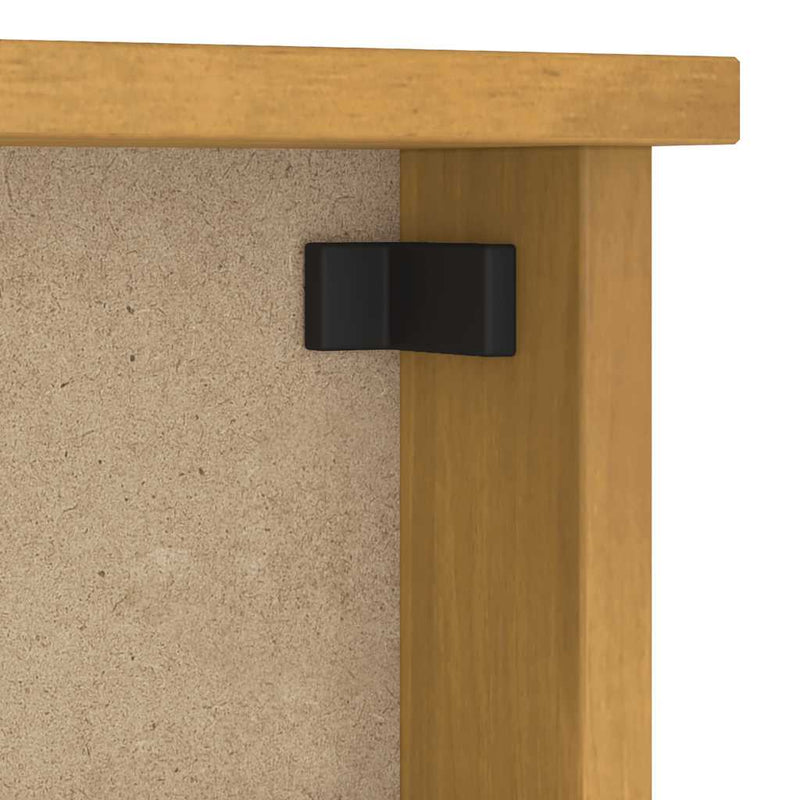 vidaXL SANDNES tömör fenyőfa falra szerelt kabátállvány 87x12x35 cm