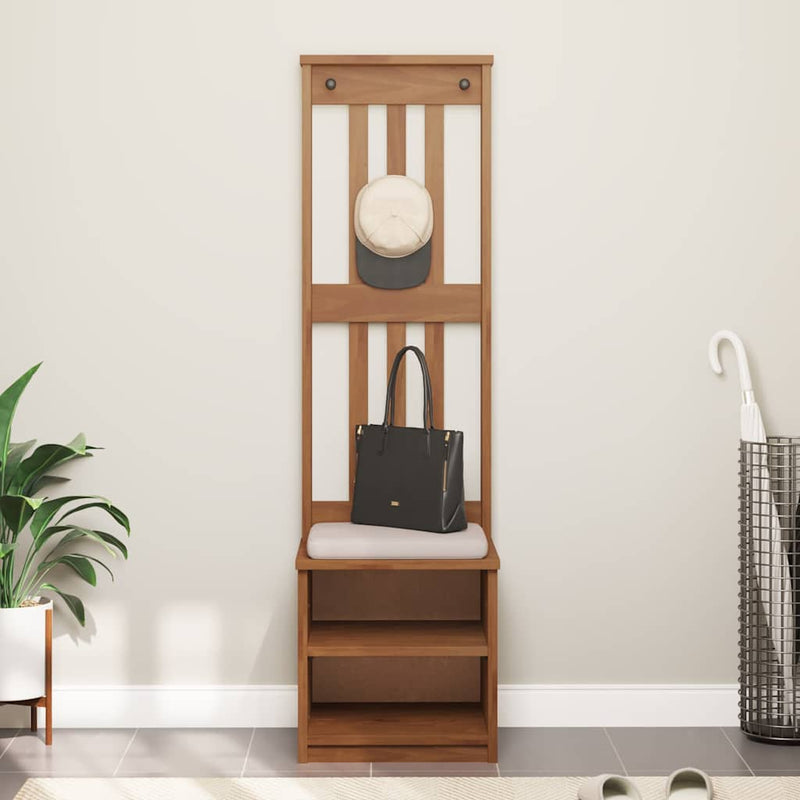 vidaXL SANDNES tömör fenyőfa előszobafa 45x40x159,5 cm