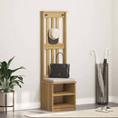 vidaXL SANDNES tömör fenyőfa előszobafa 45x40x159,5 cm