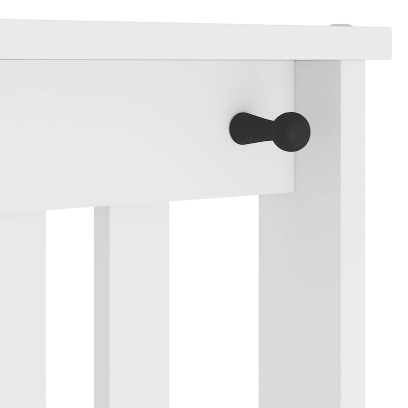 vidaXL SANDNES fehér tömör fenyőfa előszobafa 45x40x159,5 cm