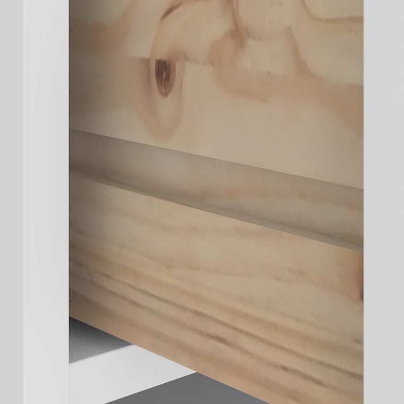 vidaXL SANDNES fehér tömör fenyőfa előszobafa 45x40x159,5 cm