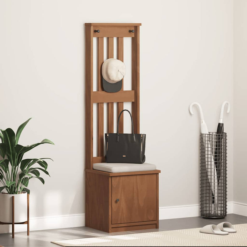vidaXL SANDNES tömör fenyőfa előszobafa 45x40x159,5 cm