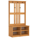 vidaXL SANDNES tömör fenyőfa előszobafa 87x40x159,5 cm