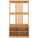 vidaXL SANDNES tömör fenyőfa előszobafa 87x40x159,5 cm