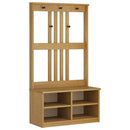 vidaXL SANDNES tömör fenyőfa előszobafa 87x40x159,5 cm