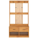vidaXL SANDNES tömör fenyőfa előszobafa 87x40x159,5 cm