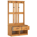 vidaXL SANDNES tömör fenyőfa előszobafa 87x40x159,5 cm