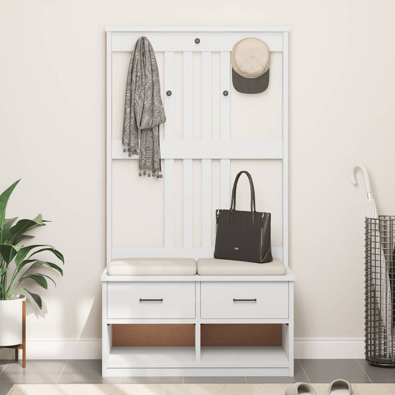 vidaXL SANDNES tömör fenyőfa előszobafa 87x40x159,5 cm