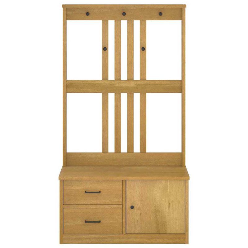 vidaXL SANDNES tömör fenyőfa előszobafa 87x40x159,5 cm