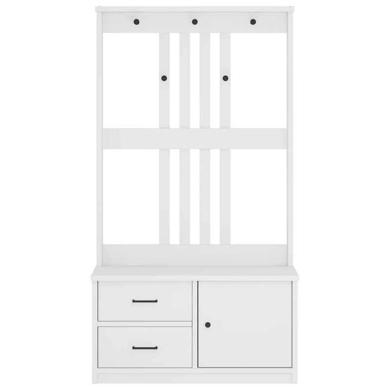 vidaXL SANDNES tömör fenyőfa előszobafa 87x40x159,5 cm