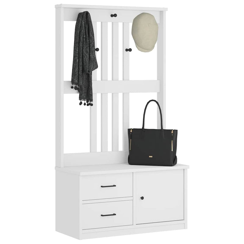 vidaXL SANDNES tömör fenyőfa előszobafa 87x40x159,5 cm