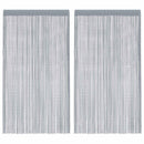 vidaXL 2 db világosszürke zsinórfüggöny 100 x 250 cm