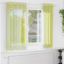 vidaXL 2 db almazöld fátyolfüggönyök rojtokkal 140x175 cm