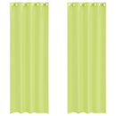 vidaXL 2 db almazöld fátyolfüggönyök rojtokkal 140x260 cm