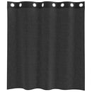 vidaXL 2 db fekete fátyolfüggönyök rojtokkal 140x140 cm