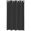 vidaXL 2 db fekete fátyolfüggönyök rojtokkal 140x175 cm
